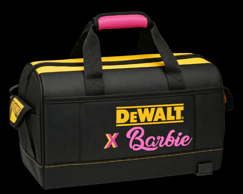 Pink and yellow DeWalt cordless drill